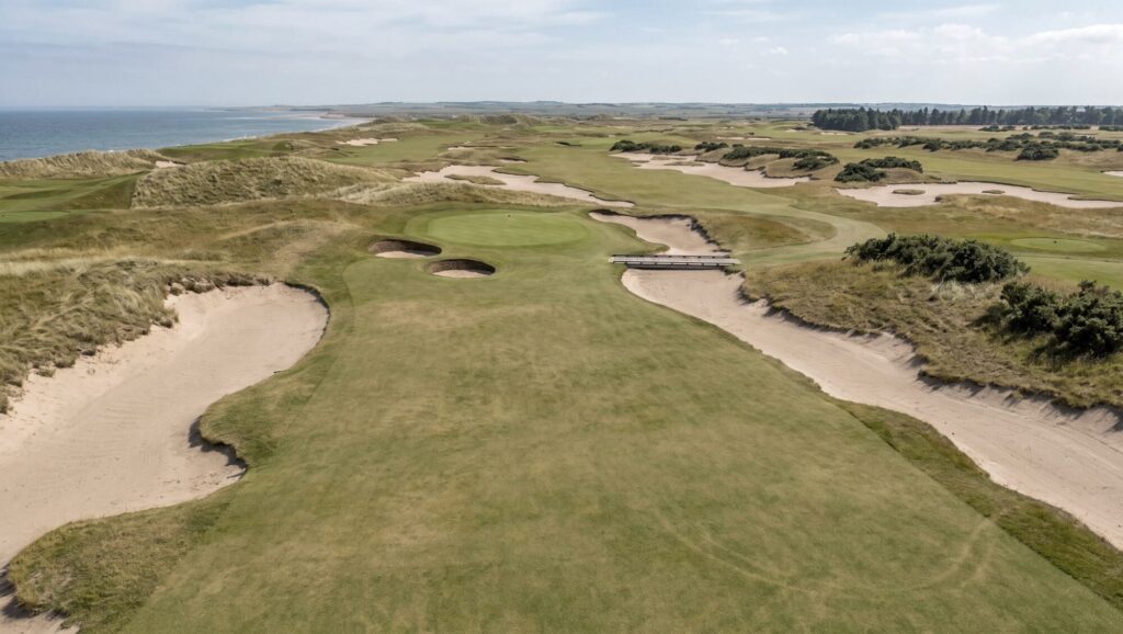 Redesigned Seapoint Golf Links fairways and greens with new natural sandy areas and coastal links terrain